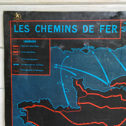 Affiche scolaire MDI Le Rhône Les chemins de fer