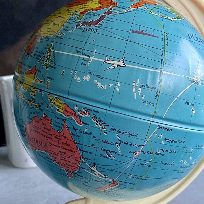 Mappemonde / globe terrestre Diamètre 15 cm – Brocante De La Ferme