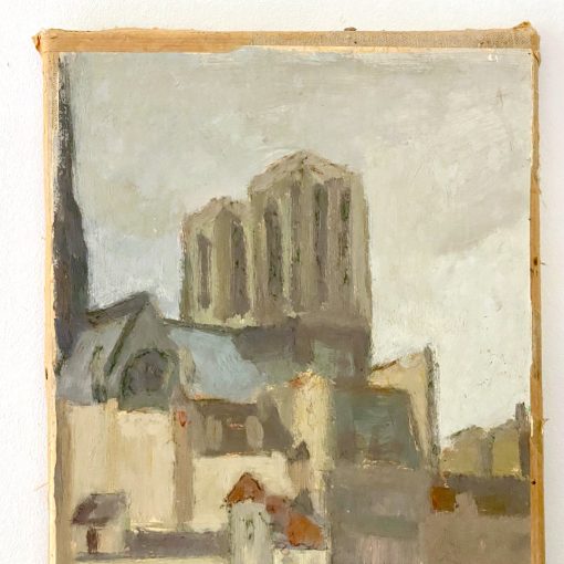 Huile sur toile Notre Dame