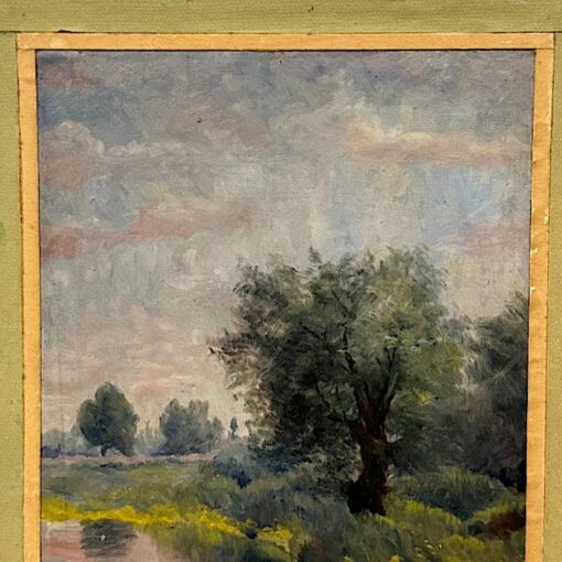 Peinture paysage de campagne