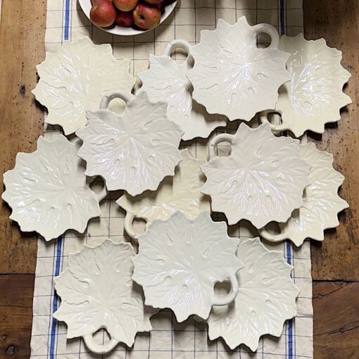 Assiettes feuille de vigne