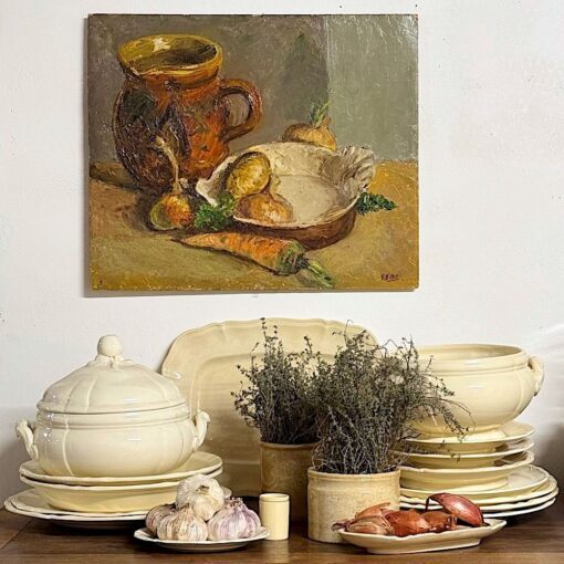 Nature morte Huile sur carton