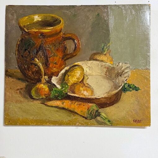 Nature morte Huile sur carton